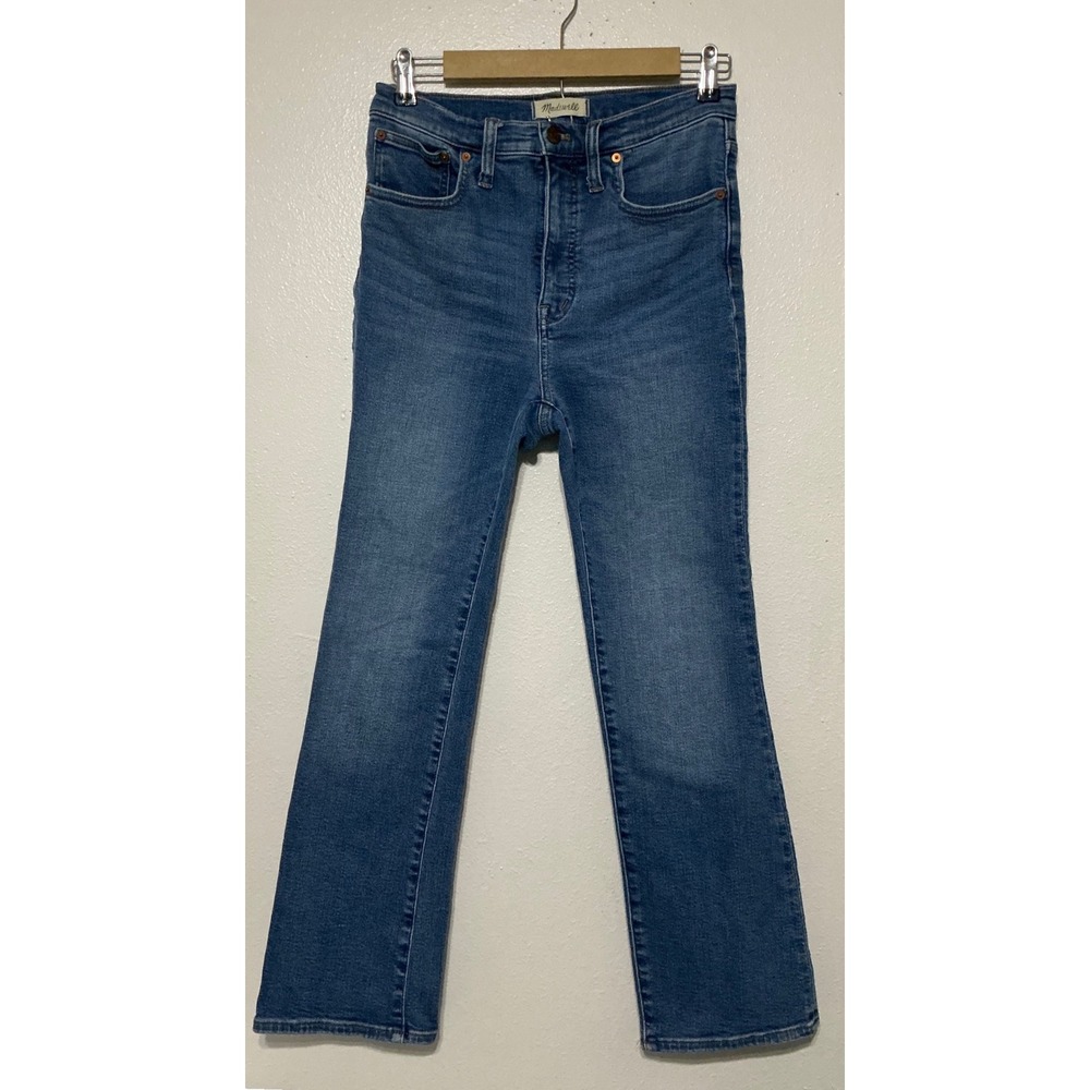 Madewell Cali Demi Boot Blue Jeans Women Size 27 High Rise Denim Stretch Capsule